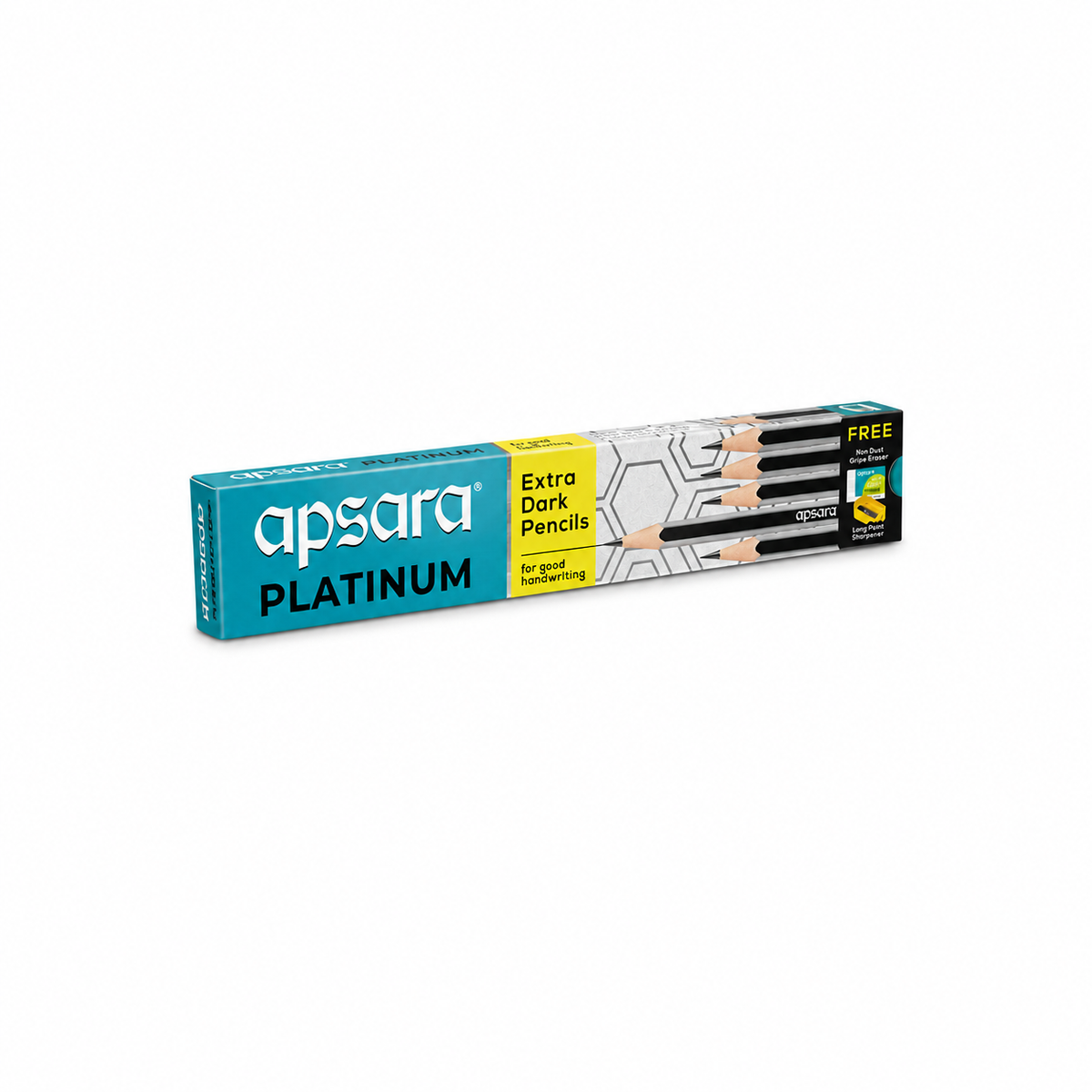 Apsara Platinum Extra Dark Pencil 10 Pieces | Smooth & Dark Writing Pencil