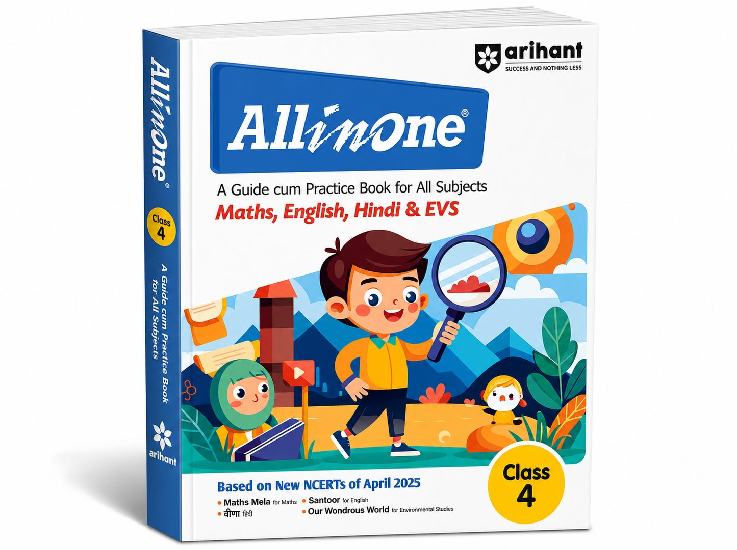 Arihant All in One Class 4 Guide Cum Practice Book for Maths, English, Hindi & EVS Based on New NCERT (April 2025) (English Medium)