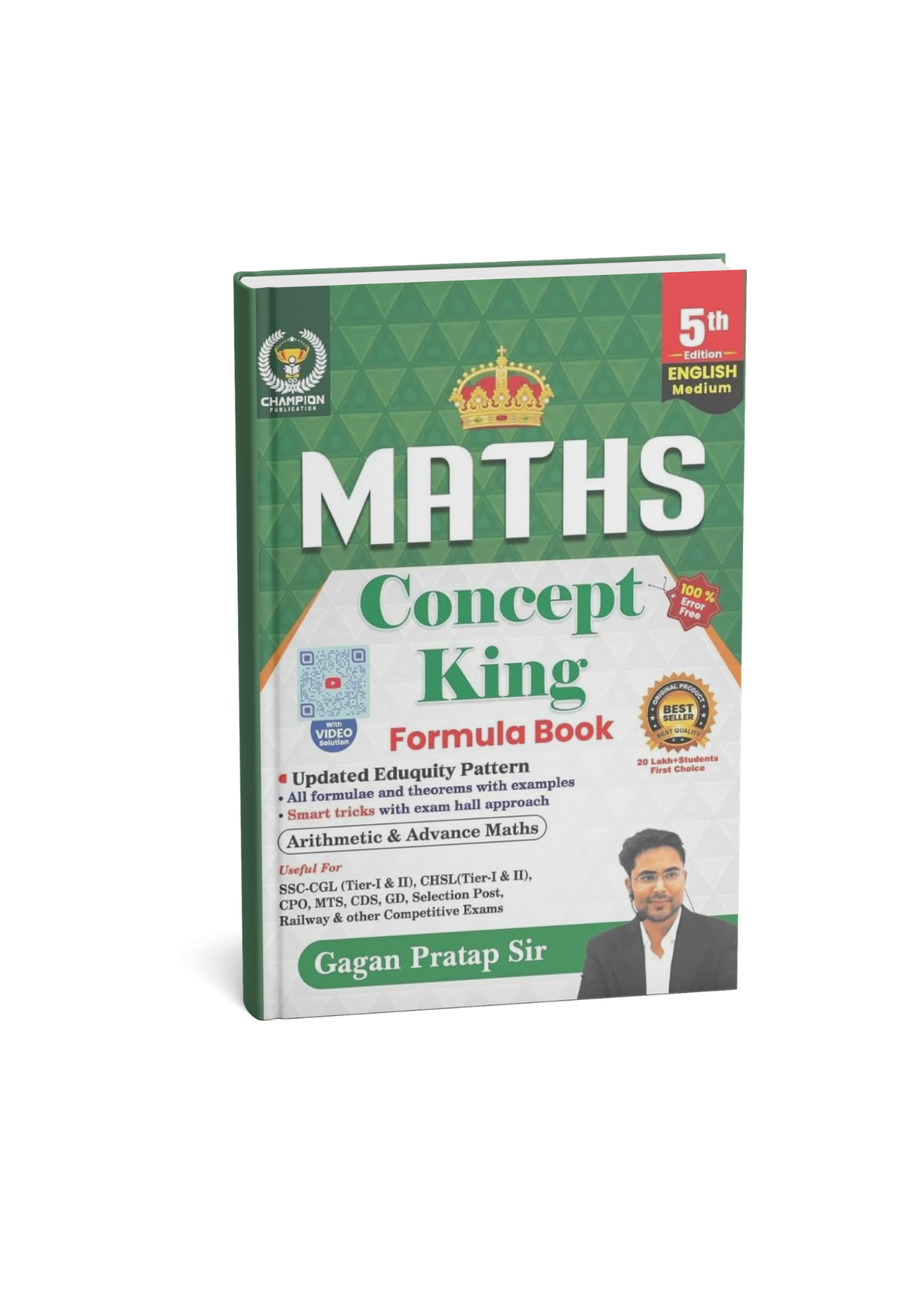 Champion Maths Concept King Formula Book (5th Edition) By Gagan Pratap Sir (English Medium)