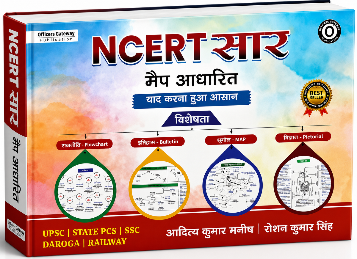 Officers Gateway Publication - NCERT Saar (Map Based) NCERT Notes – Yaad Karna Hua Aasaan (Hindi Medium)