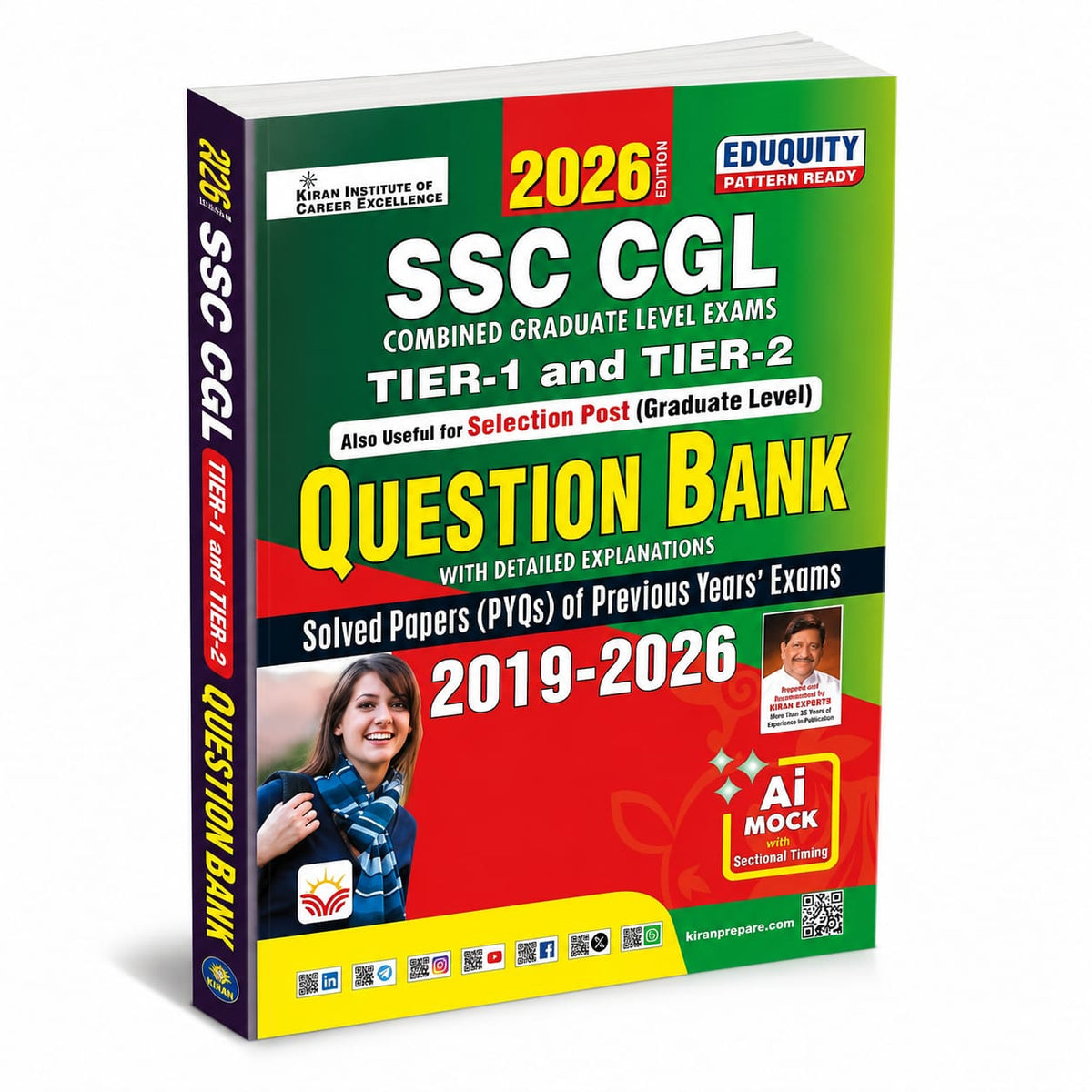 Kiran SSC CGL Question Bank 2019-2026 (English Medium)