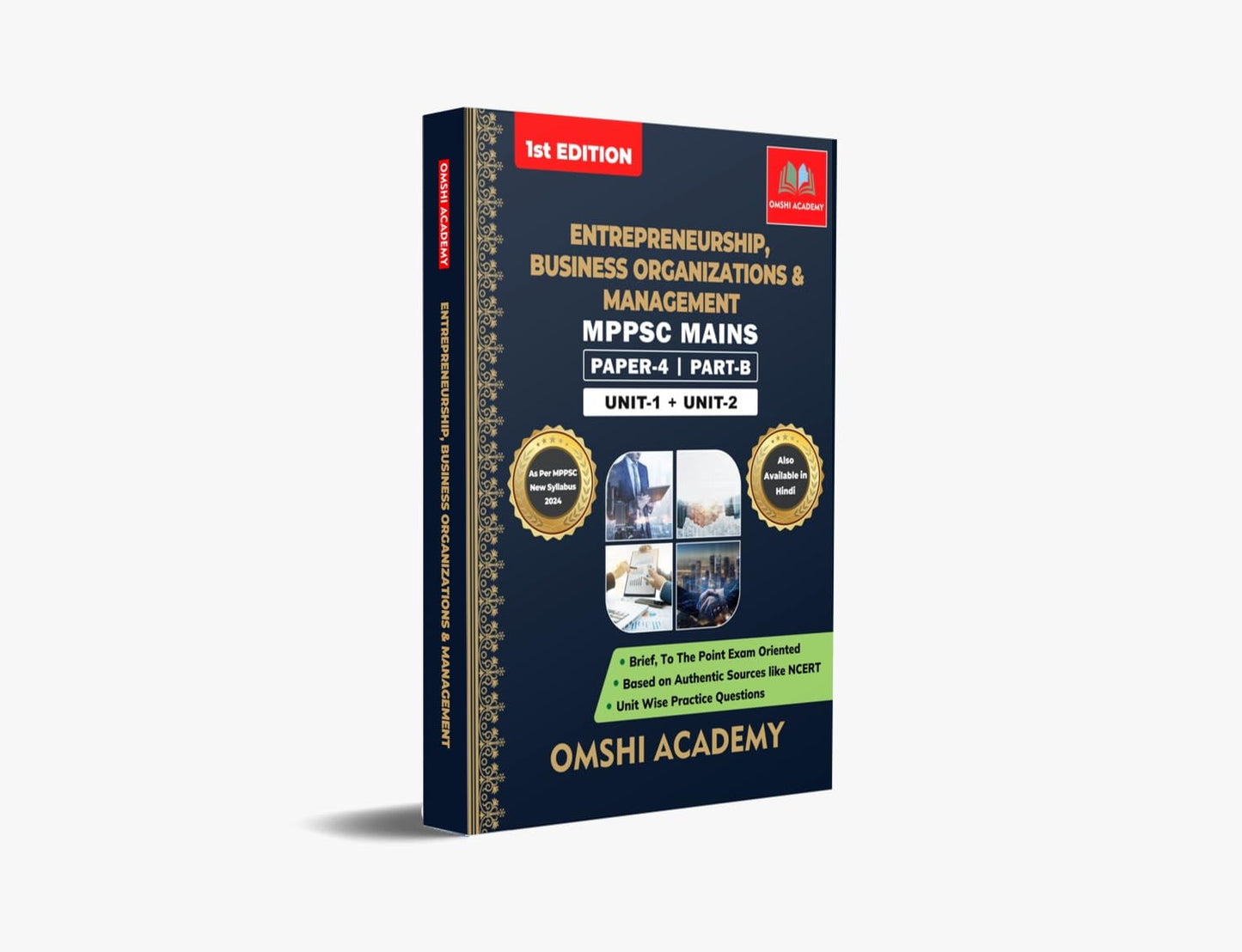 Omshi – MPPSC Mains Paper-4, Part-B, Unit-1,2 Entrepreneurship, Business Organizations & Management (1st Edition) English Medium