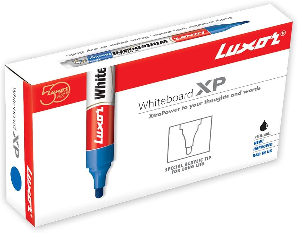 Luxor Whiteboard Marker 10 Unit Blue | Smooth & Clear Writing Marker