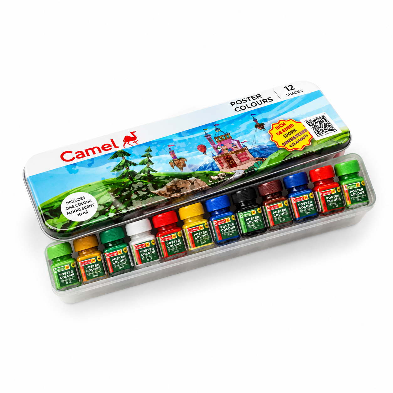 Camel Poster Colours 12 Shades | Bright & Vibrant Colours