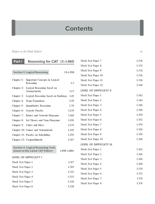 TMH Logical Reasoning for CAT 2026 by Arun Sharma 9th Edition (English Medium)
