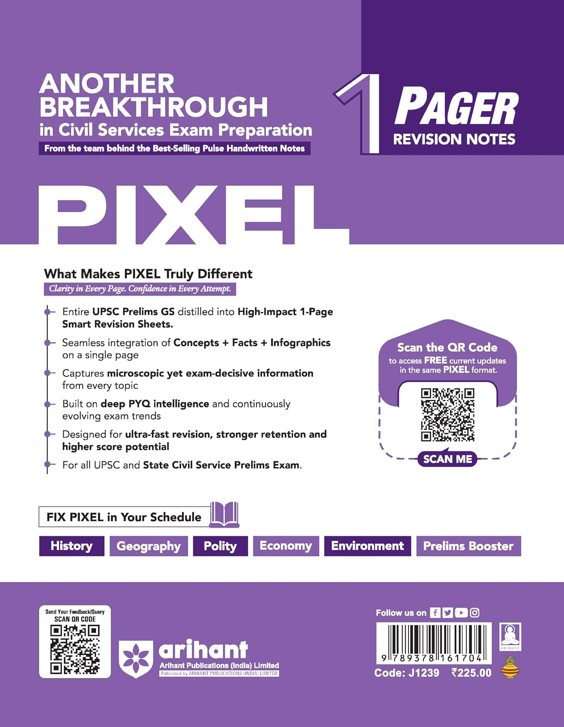 Arihant UPSC Prelims Pixel Prelims Booster By Amit Mangtani (English Medium)