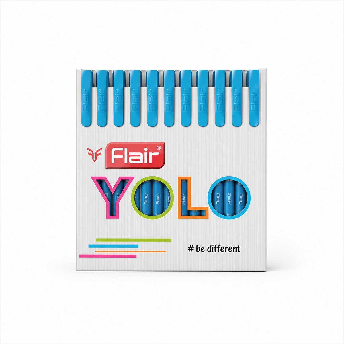 Flair Yolo Ball Pen – 10 Pieces Blue Ink Pack