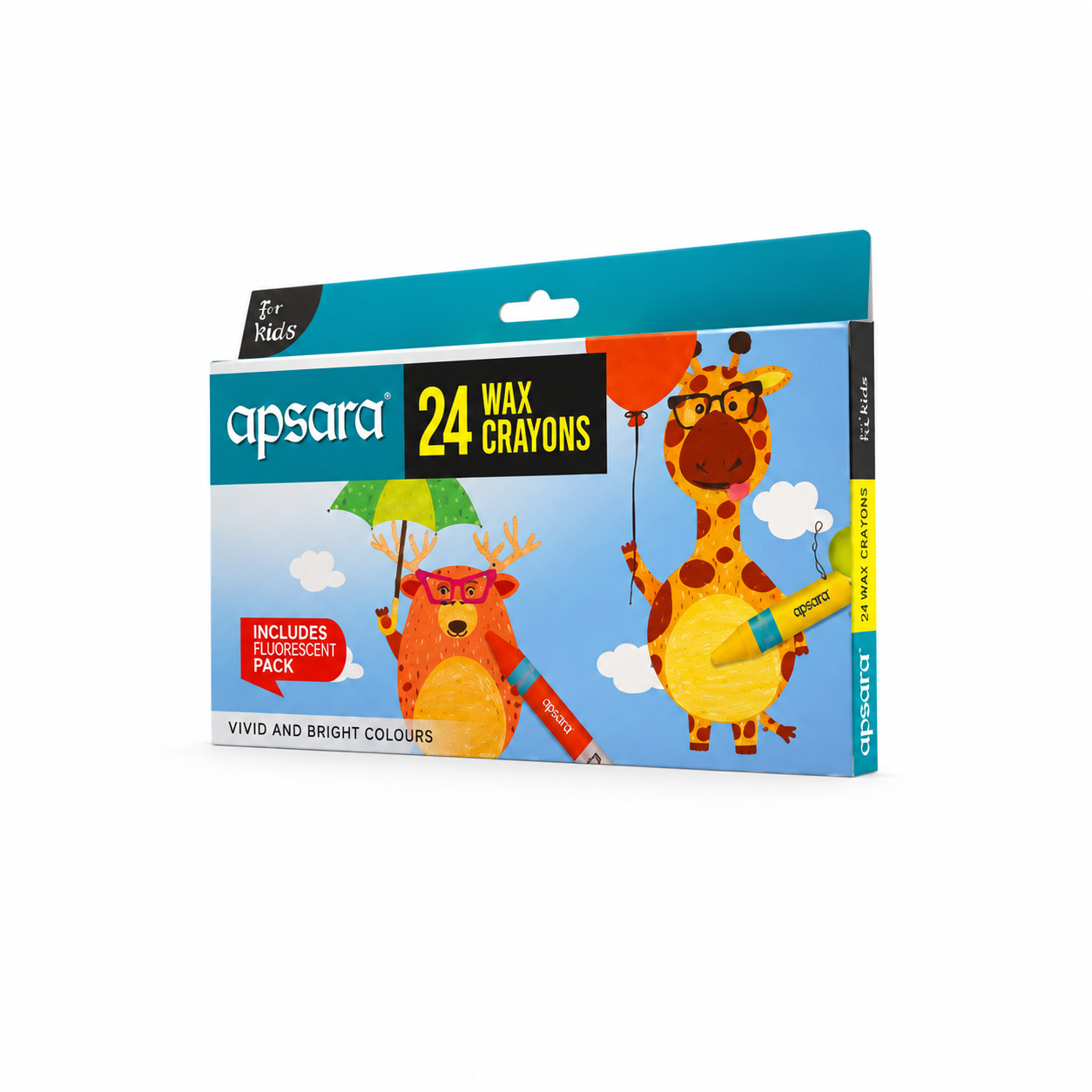 Apsara Non-Toxic Wax Crayons 24 Colours