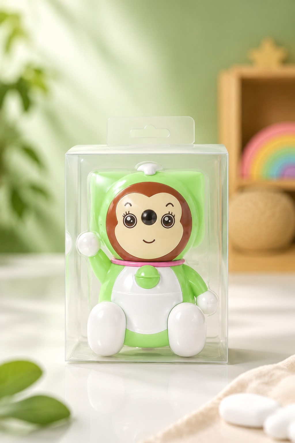 Cute Green Astronaut Monkey Toy for Kids | Cartoon Space Adventure Figure | Desk Decor & Gift