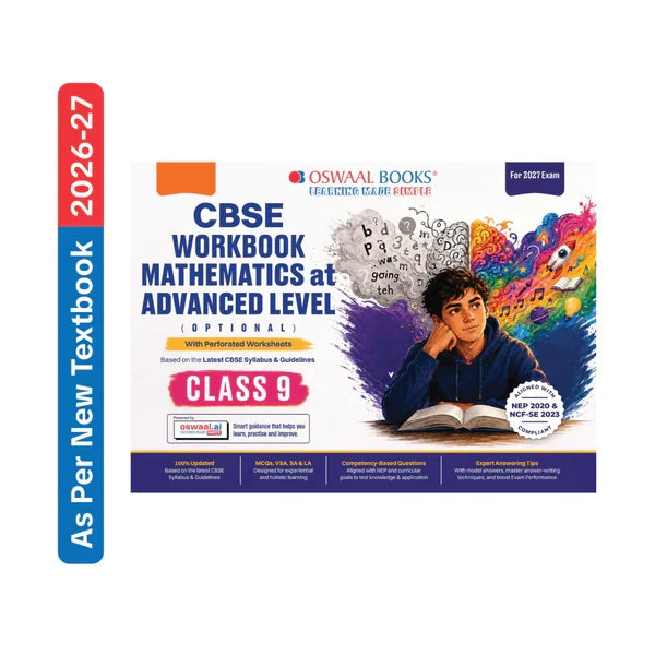 Oswaal CBSE Workbook Mathematics at Advanced Level Class 9 Optional Practice Worksheets For 2026–27 (English Medium)