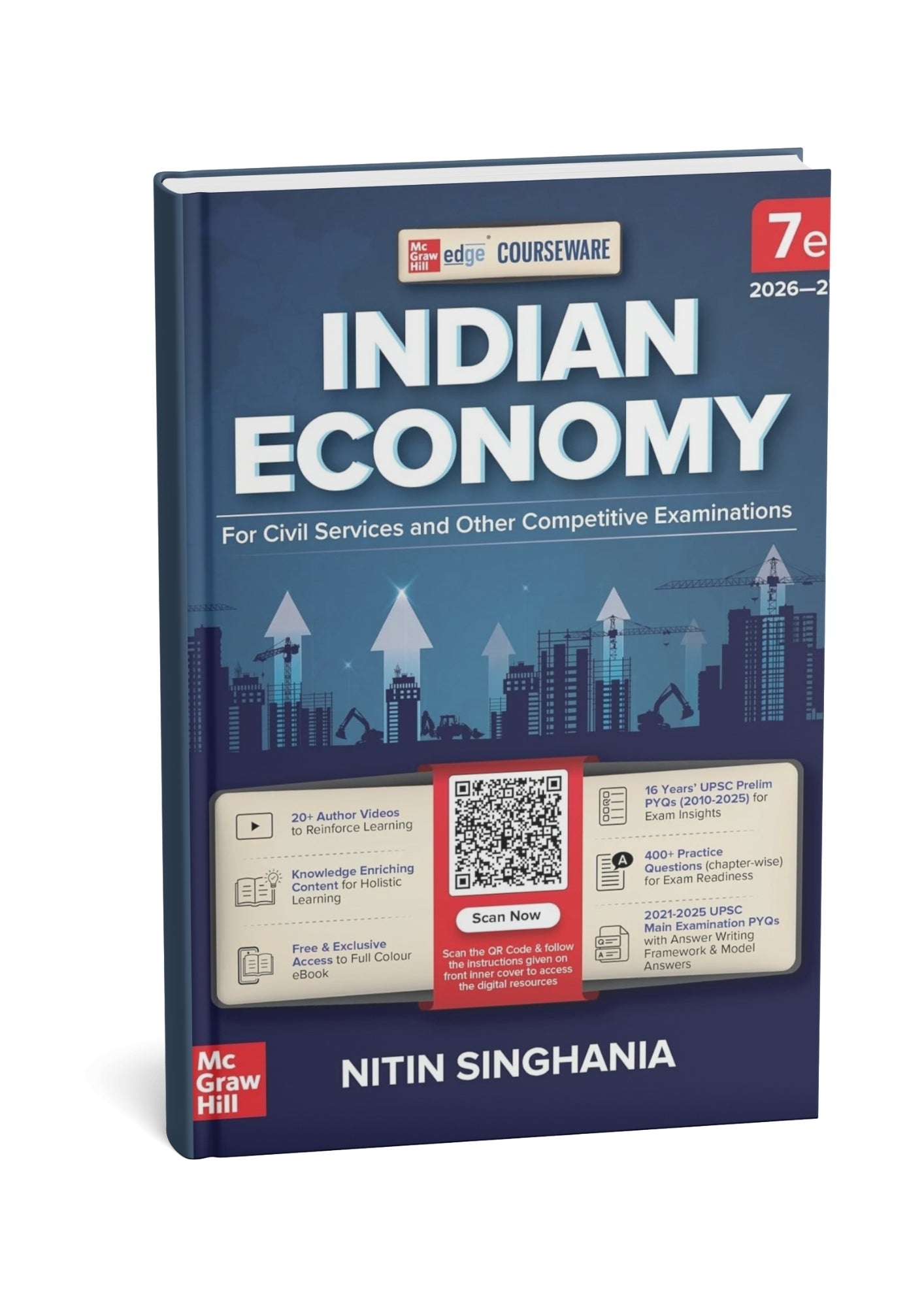 TMH Indian Economy Courseware 7th Edition 2026-27 by Nitin Singhania (English Medium)