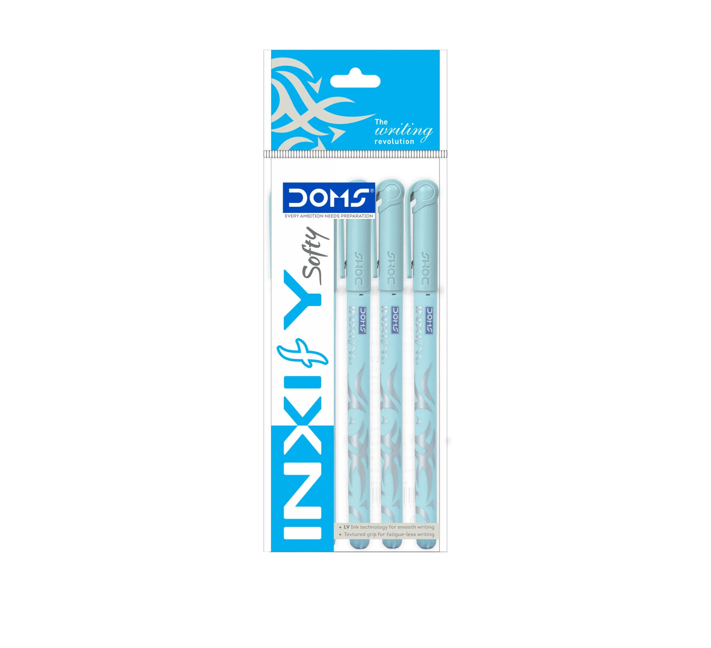Doms Inxify Softy 5 Pen Set – Ultra Smooth Writing Premium Blue Ball Pens
