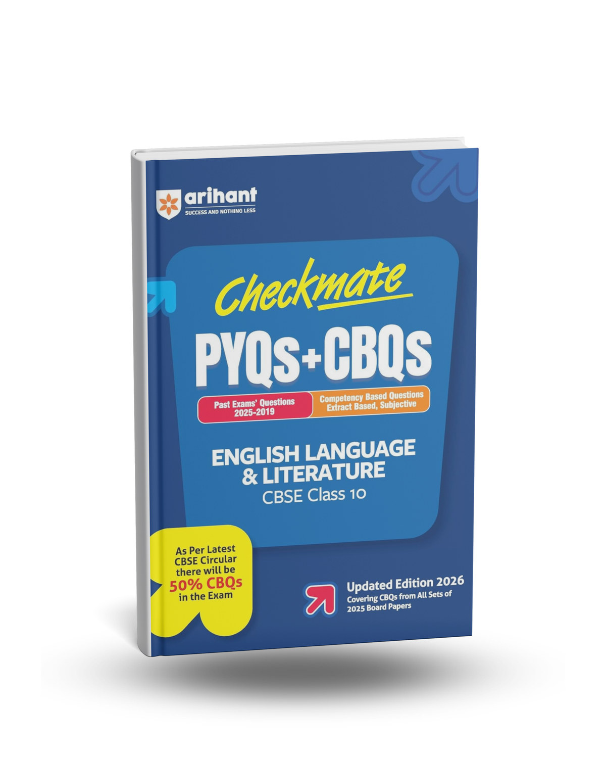 Arihant Checkmate PYQs + CBQs English Language & Literature Class 10 (Updated Edition 2026)