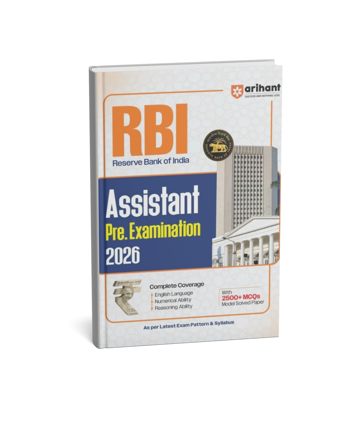 Arihant RBI Assistant Prelims 2026 | Complete Coverage of English, Quant & Reasoning | 2500+ MCQs with Model Solved Paper(English)