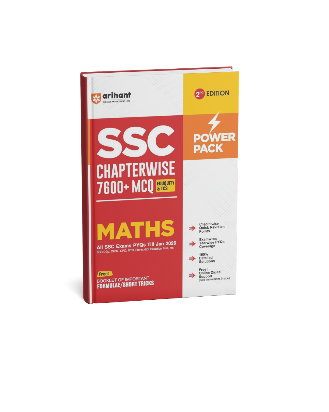 Arihant SSC Maths Power Pack Chapterwise 7600+ MCQ 2nd Edition (English Medium)