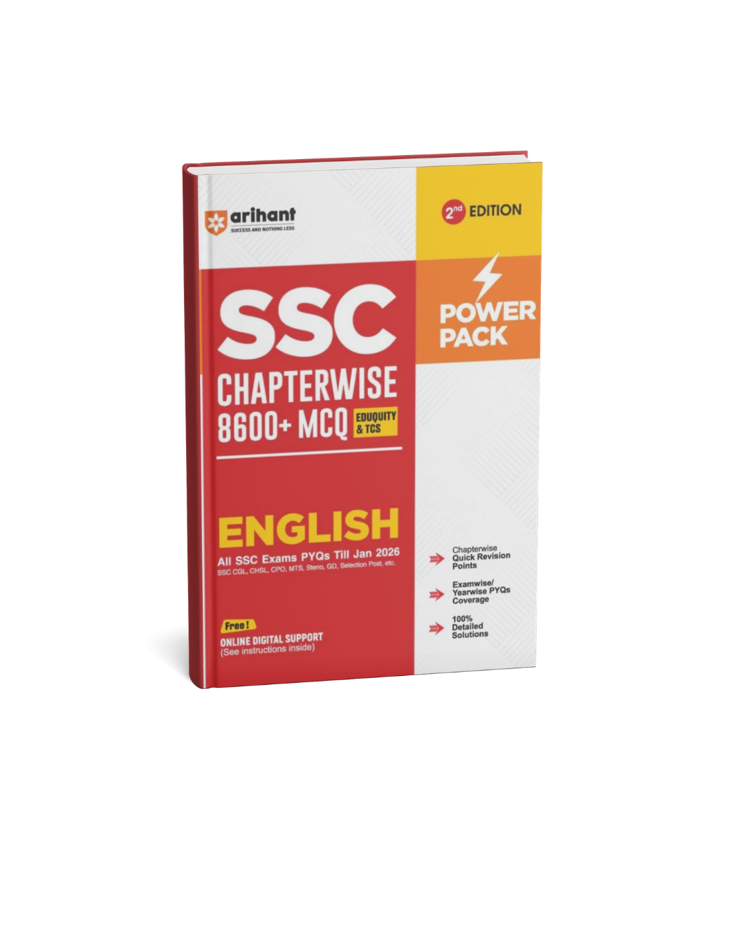 Arihant SSC English Power Pack Chapterwise 8600+ MCQ 2nd Edition (English Medium)