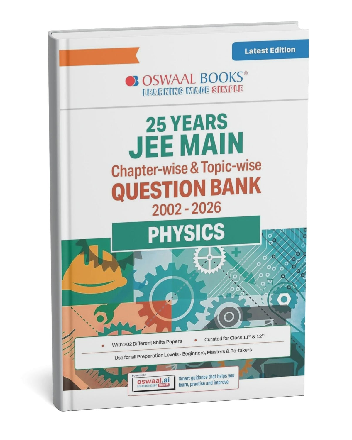 Oswaal 25 Years JEE Main Physics Question Bank (2002–2026) Chapter-wise & Topic-wise PYQs (English Medium)