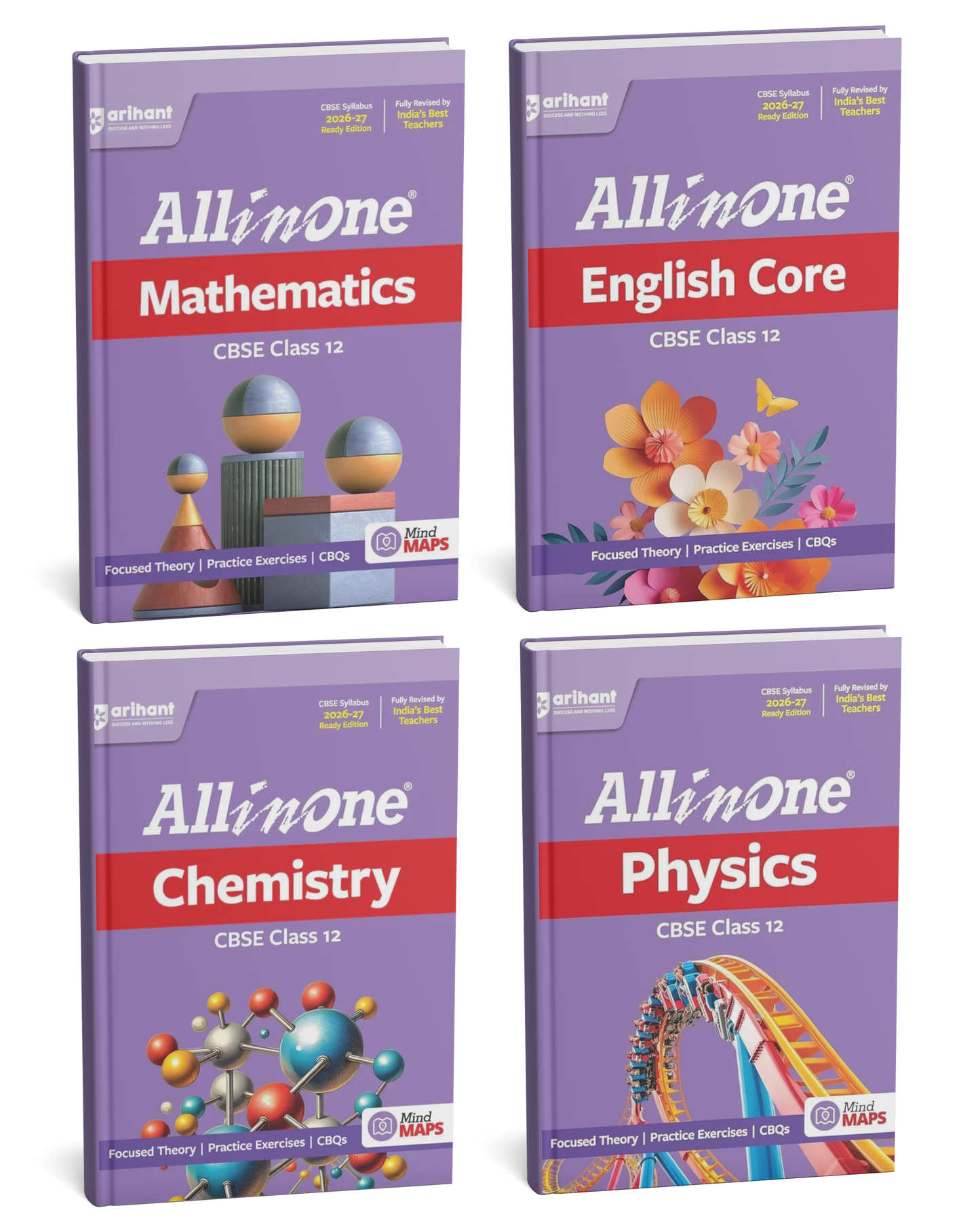 Arihant All-in-One Class 12 Combo (PCM + English) – CBSE 2026-2027 | Set of 4 Books