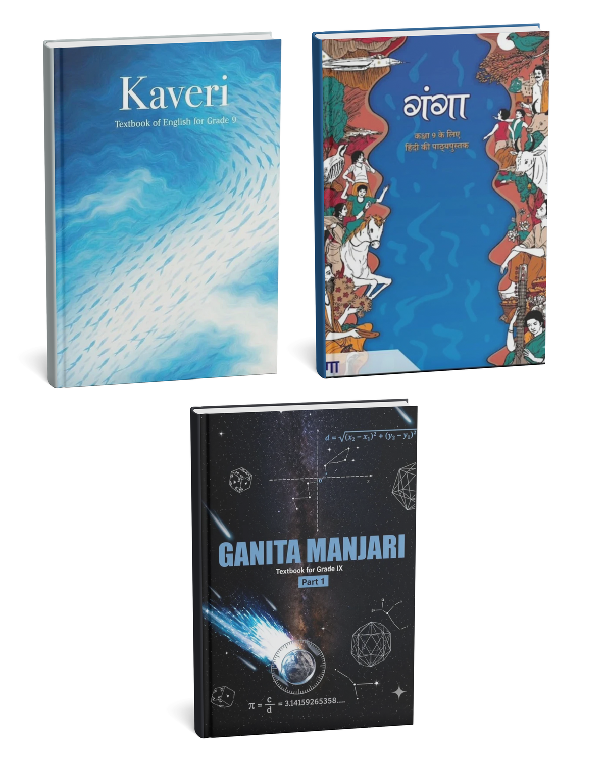 NCERT Class 9th Hindi + English + Maths Combo | Complete Study Set for New Edititon (2026-2027)