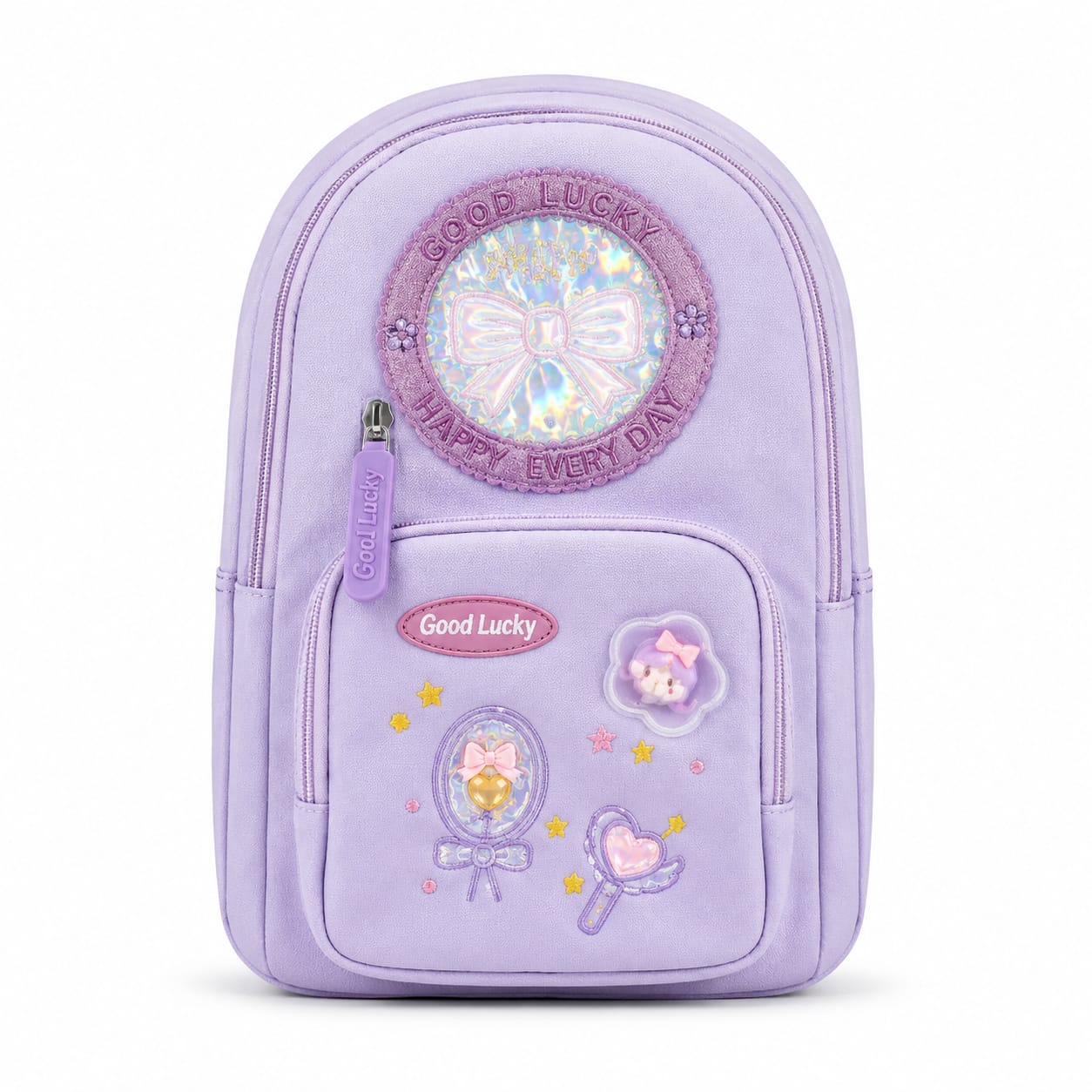 Cute Lavender Mini Backpack for Girls | Good Lucky School & Travel Backpack | Premium Kids Backpack