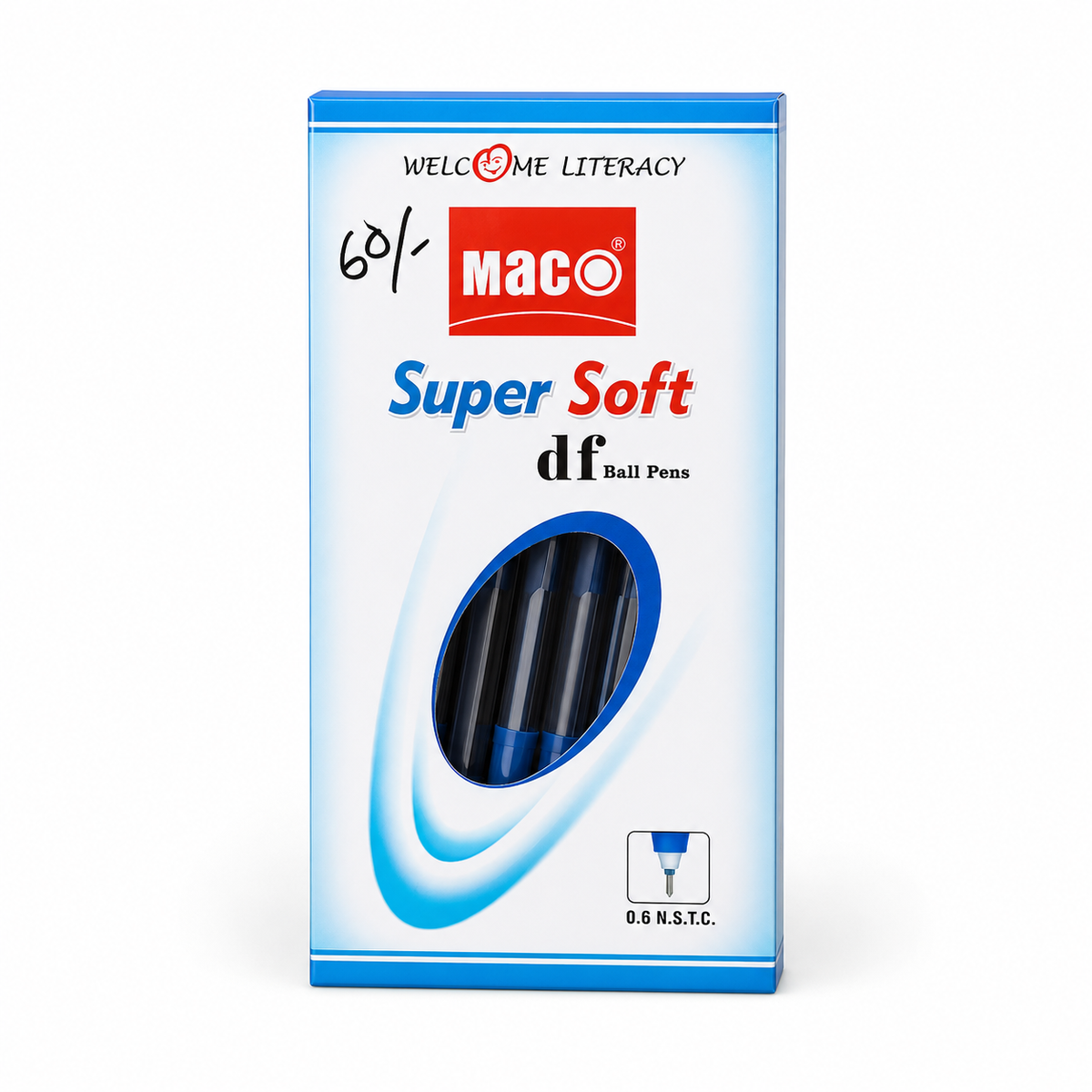 Maco Super Soft DF Black Ball Pen – Pack of 20 Pieces
