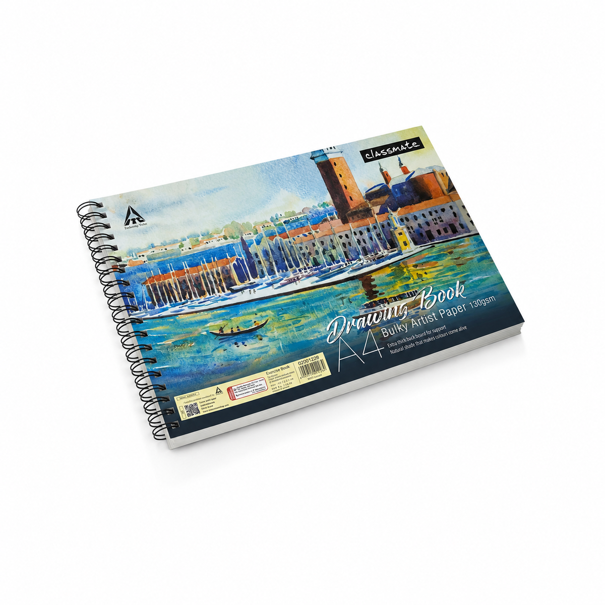 Classmate Bulky Artist Paper Drawing Book, A4 Size, 130 GSM, 100 Pages, Art Paper