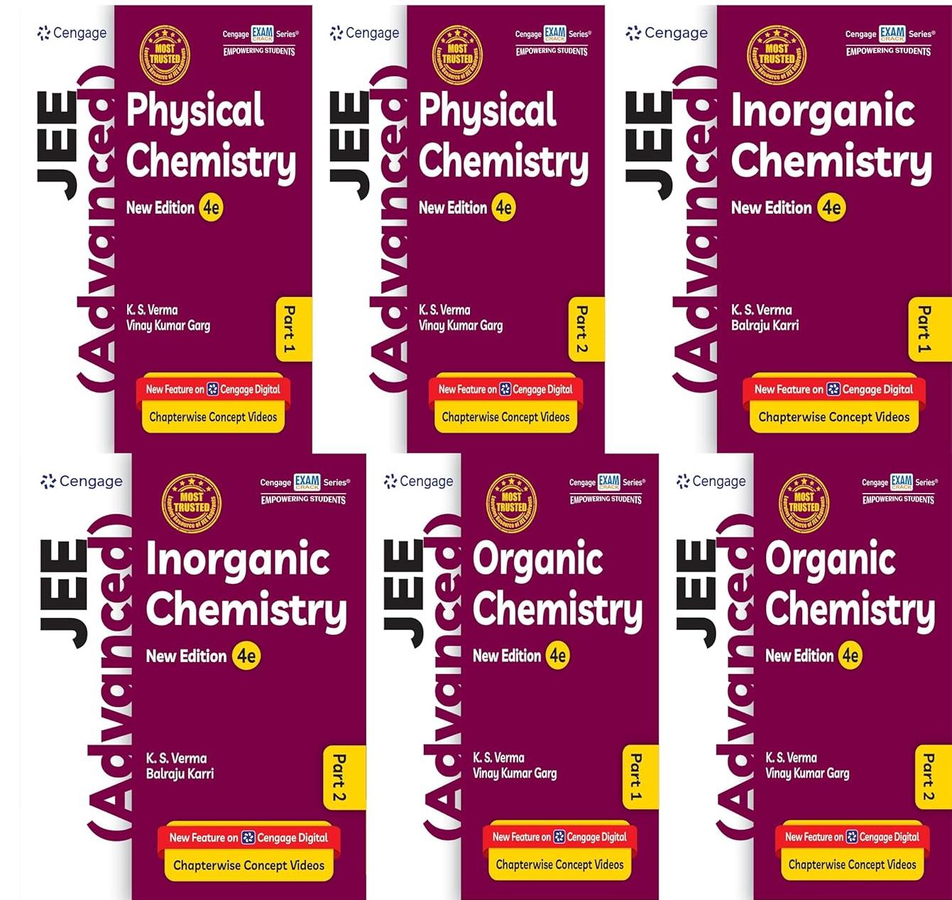 Cengage JEE Advanced Chemistry 2027 by K.S. Verma (4th Edition) | Complete Combo Set of 6 Books – Physical, Inorganic & Organic Chemistry (English Medium)