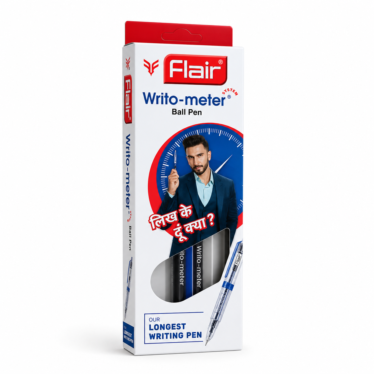 Flair Writo-Meter Ball Pen Blue | Smooth & Fast Writing