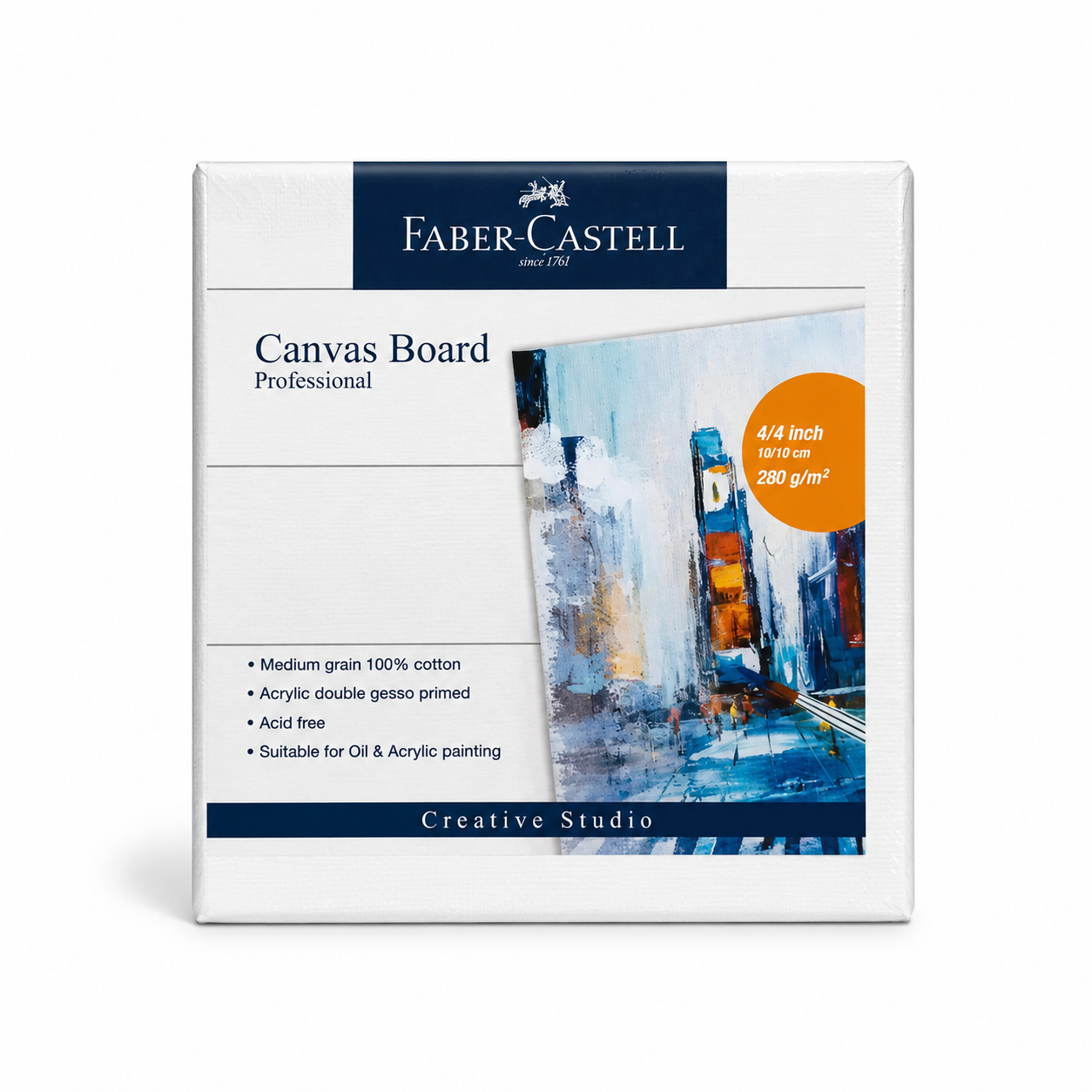 Faber-Castell Canvas Board 10 cm x 10 cm (4 x 4 Inch)