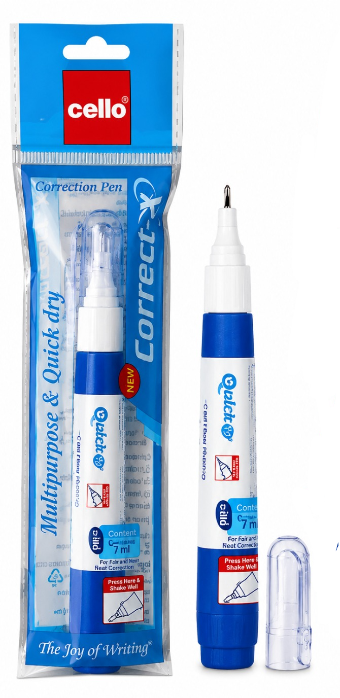 Cello Multipurpose & Quick Dry Correction Pen – Fast & Clean Corrections