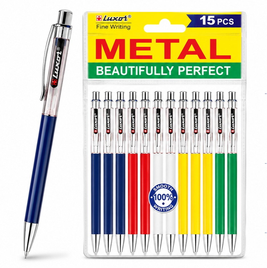 ADD Gel Metal Beautifully Perfect Blue Gel Pen – Pack of 10 Pieces