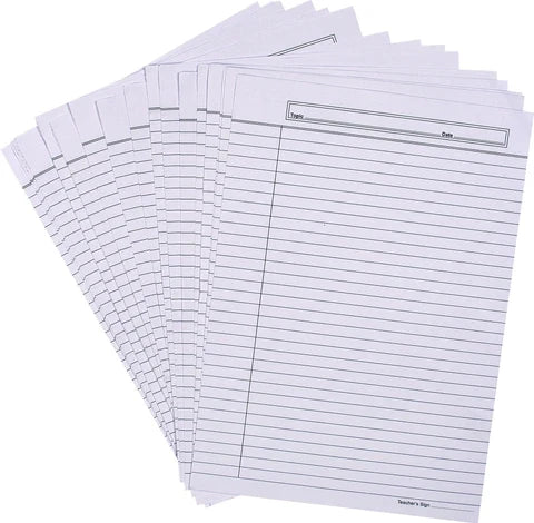 A4 Size One Sided Ruled Paper Notebook – 80 Pages