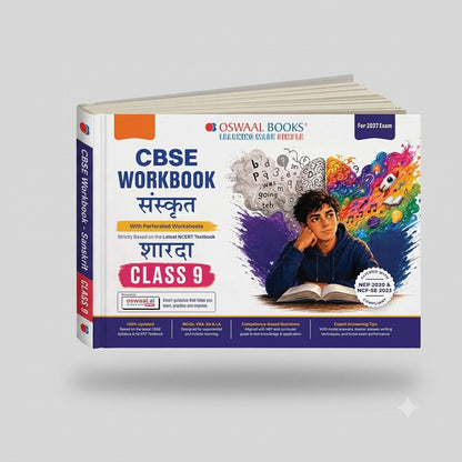 Oswaal CBSE Workbook Sanskrit Class 9 Exam Preparation book sanshkrit sharda (Hindi Medium)