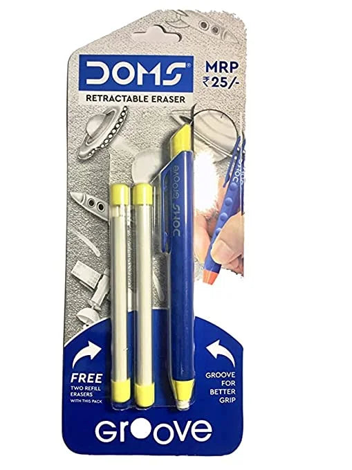 Doms Groove Retractable Eraser – Smooth & Clean Erasing Tool