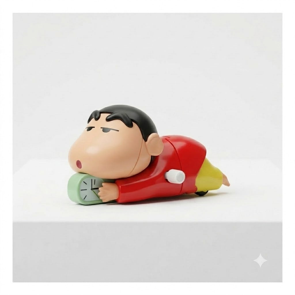 Crayon Shin-chan Crawling Wind-Up Toy Figure in Red Shirt and Yellow Shorts