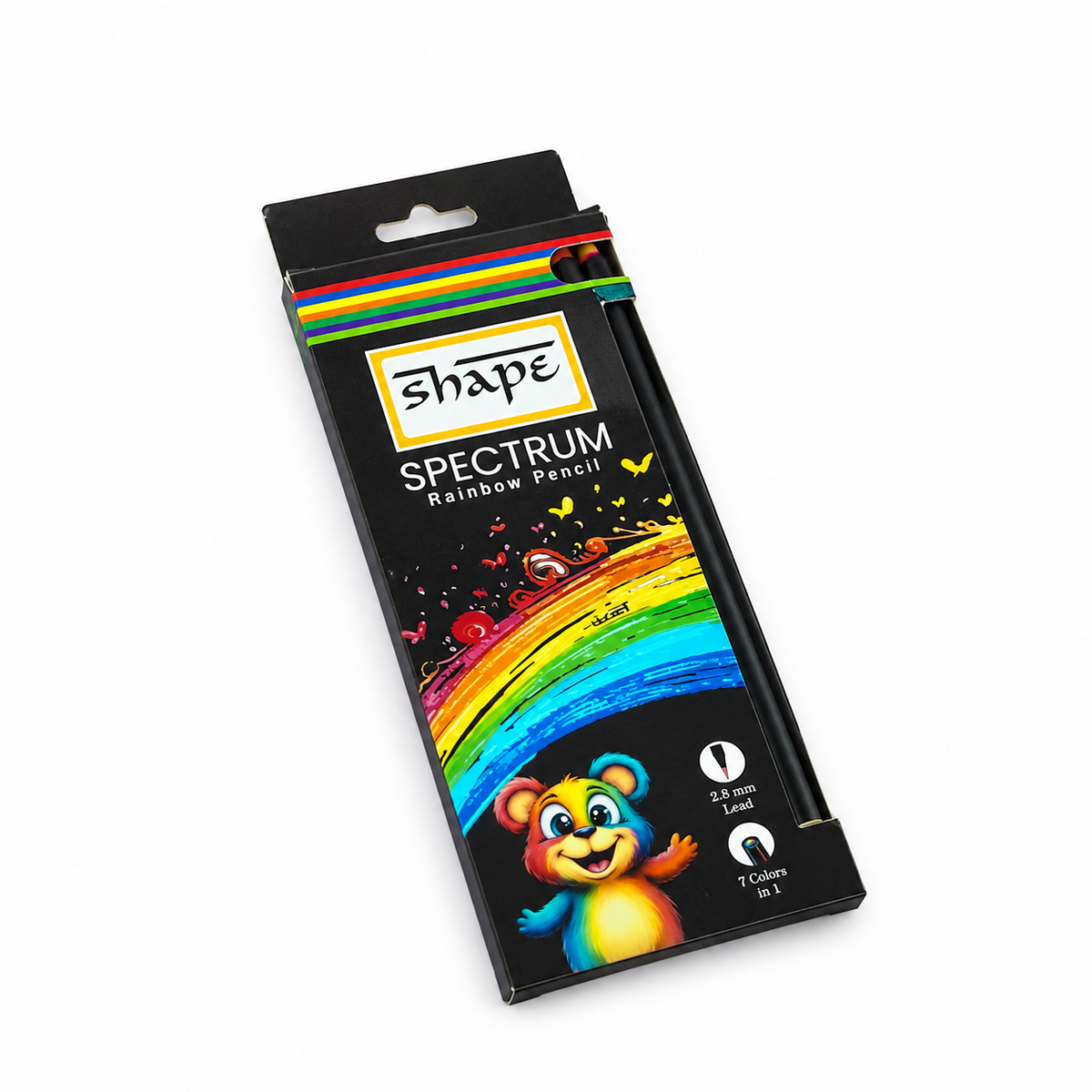 Shape Spectrum Rainbow Pencil – Multicolor Writing Pencil (Pack of 10)