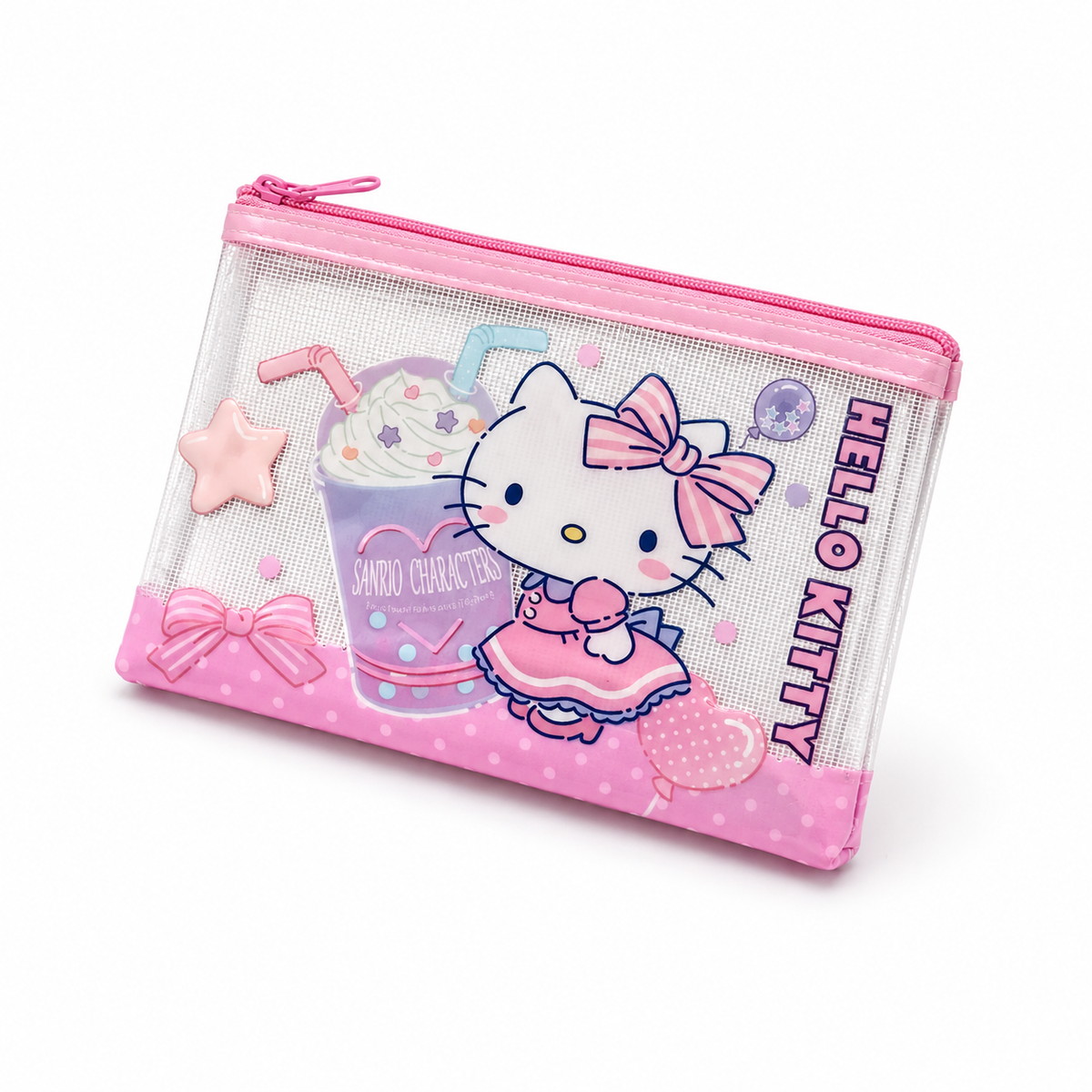 Hello Kitty Stationery A4 PVC Mesh Bag – Large Size Organizer