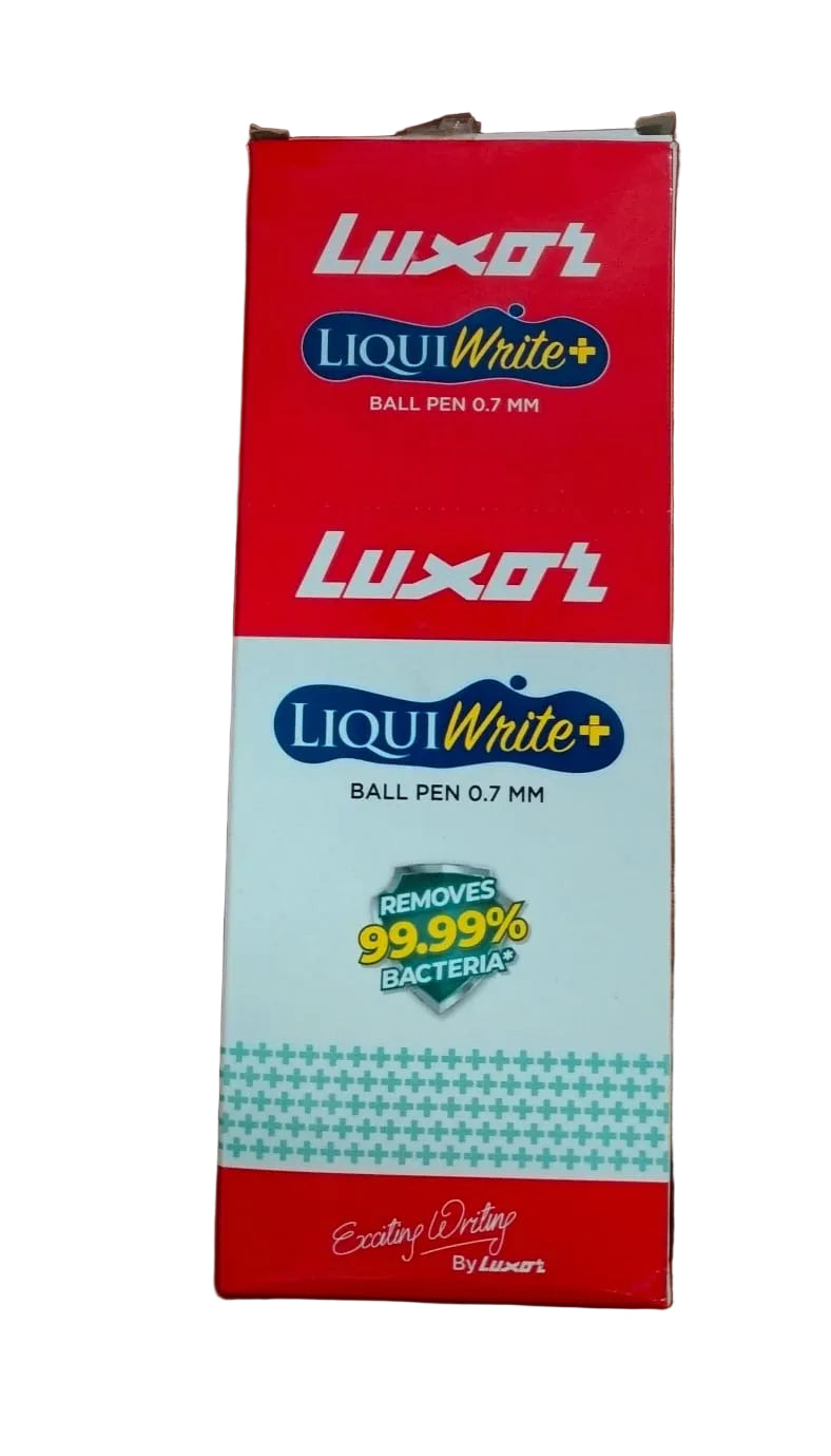 Luxor Liquiwrite Ball Pen Black – Pack of 12 Pieces