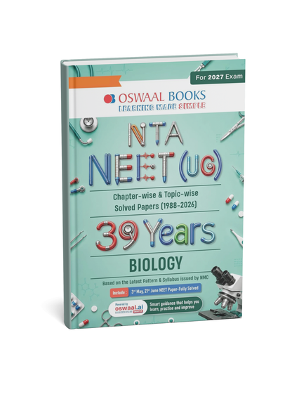 Oswaal NTA NEET(UG) 39 Years' Chapter-wise & Topic-wise – Biology (1988–2026) (English Medium)