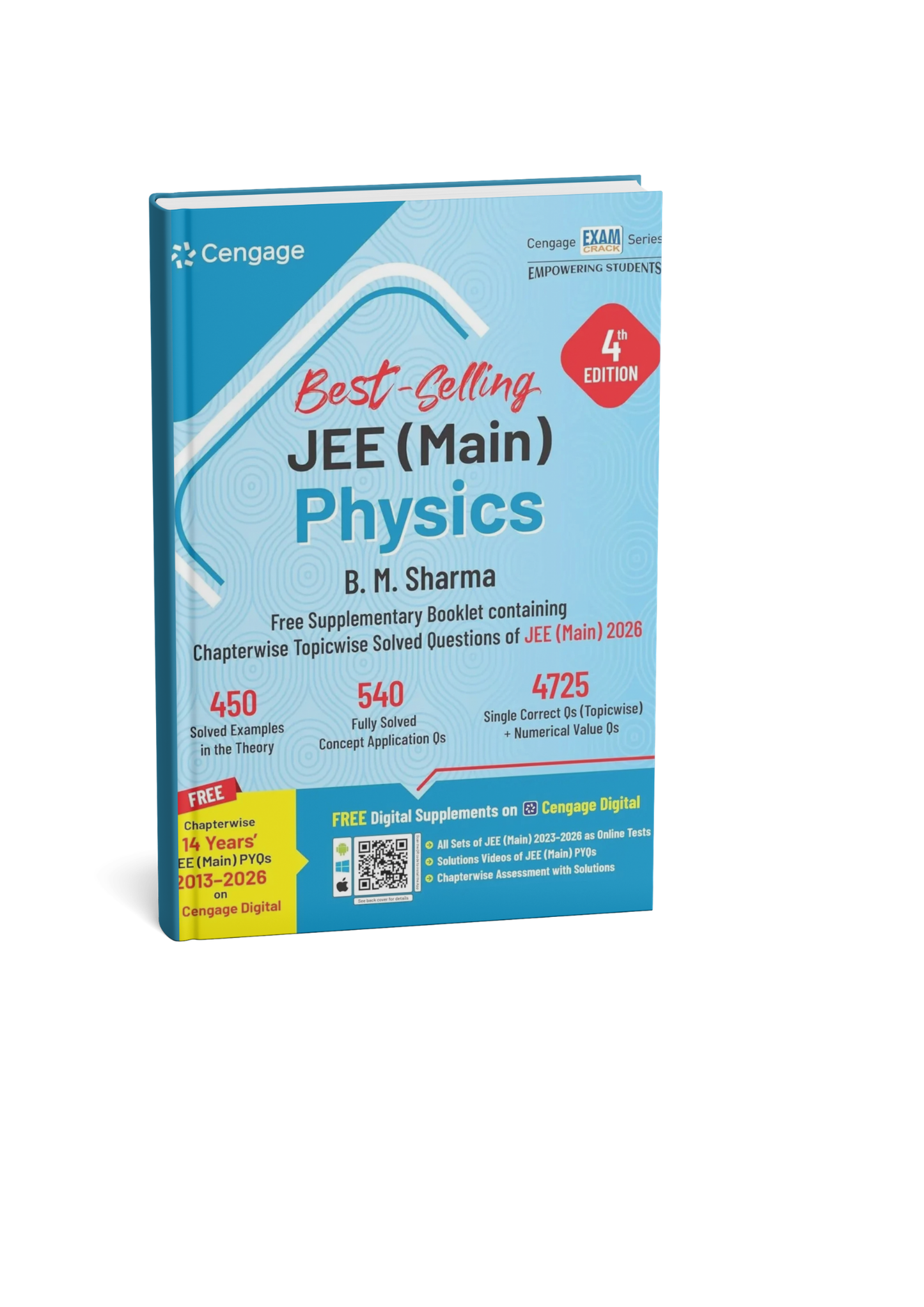 Cengage JEE (Main) Physics By B.M. Sharma (4th Edition) 4725 Topicwise Questions 14 Years JEE Main PYQs (2013–2026) (English Medium)