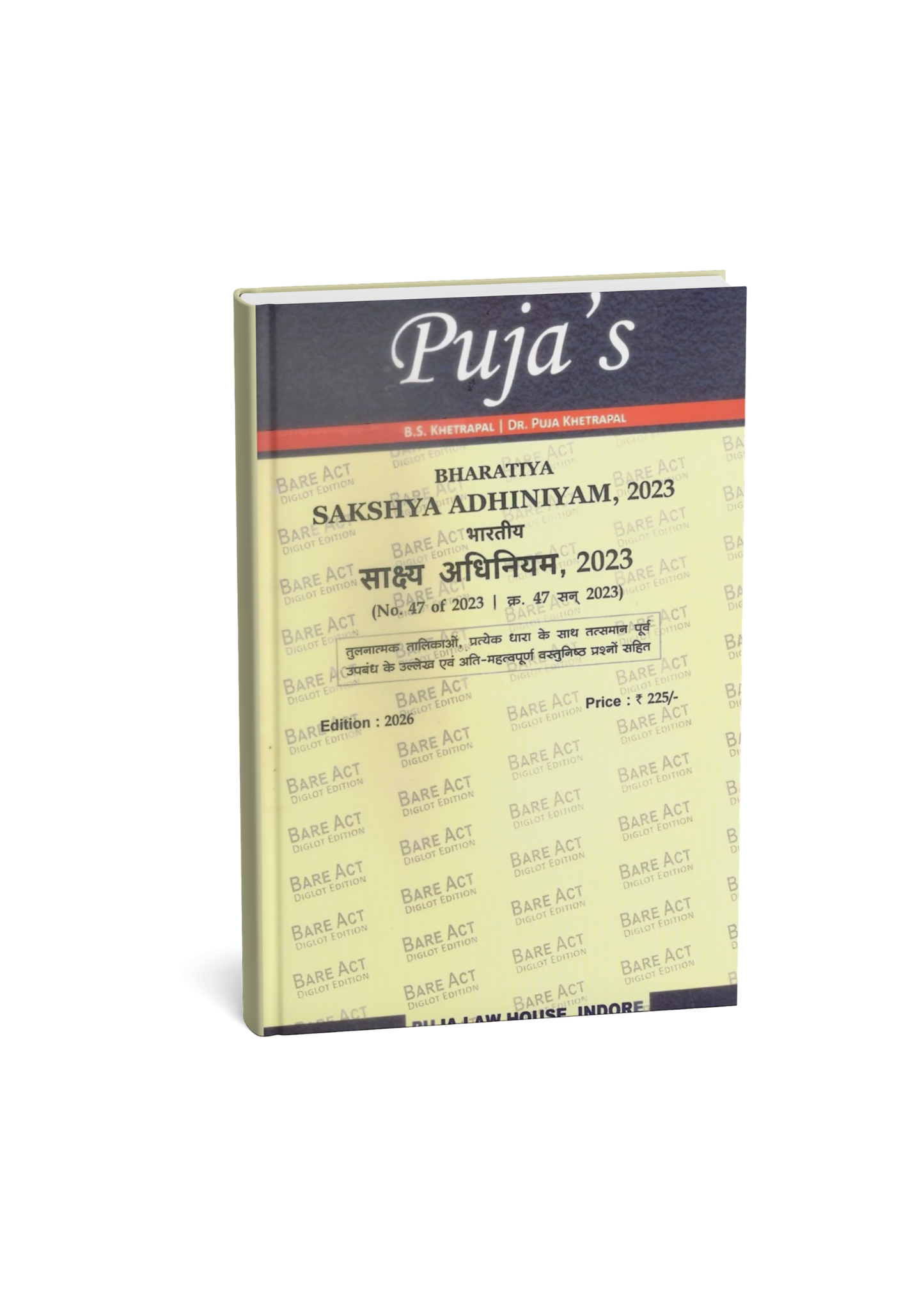 Puja Law Publication – Bharatiya Sakshya Adhiniyam, 2023 (Edition 2026) [bilingual]