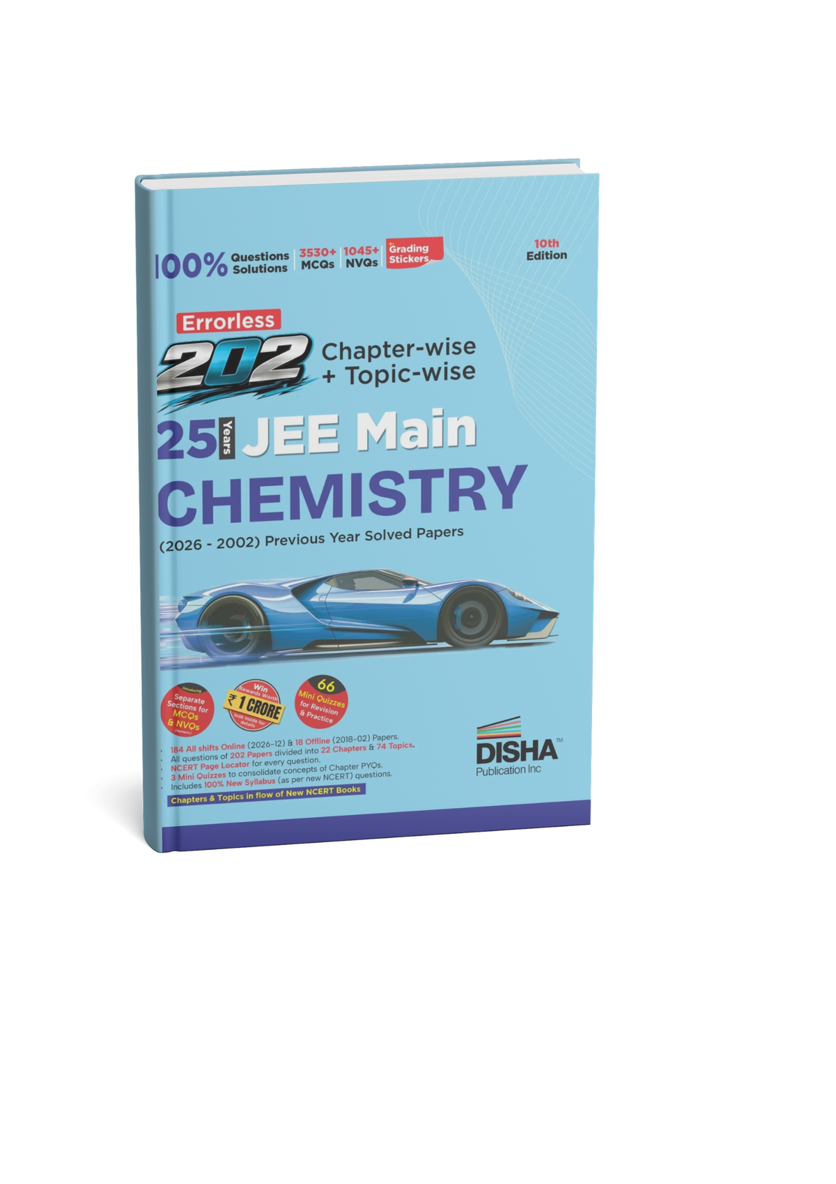 Disha Errorless 202 Chapter Wise Topic Wise 25 Year JEE Main Chemistry 10th Edition (English Medium)