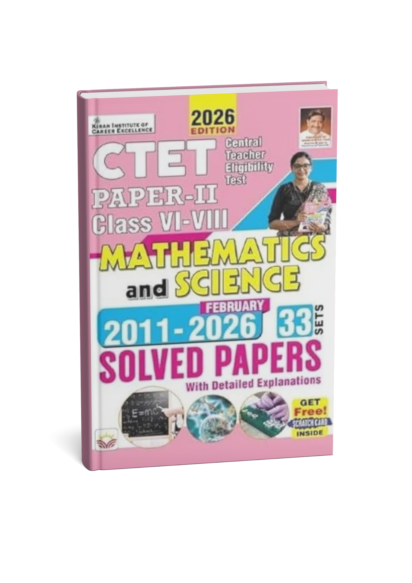 Kiran CTET Paper-2 (Class 6 to 8) Mathematics & Science 33 Sets Solved Papers 2026 (English Medium)