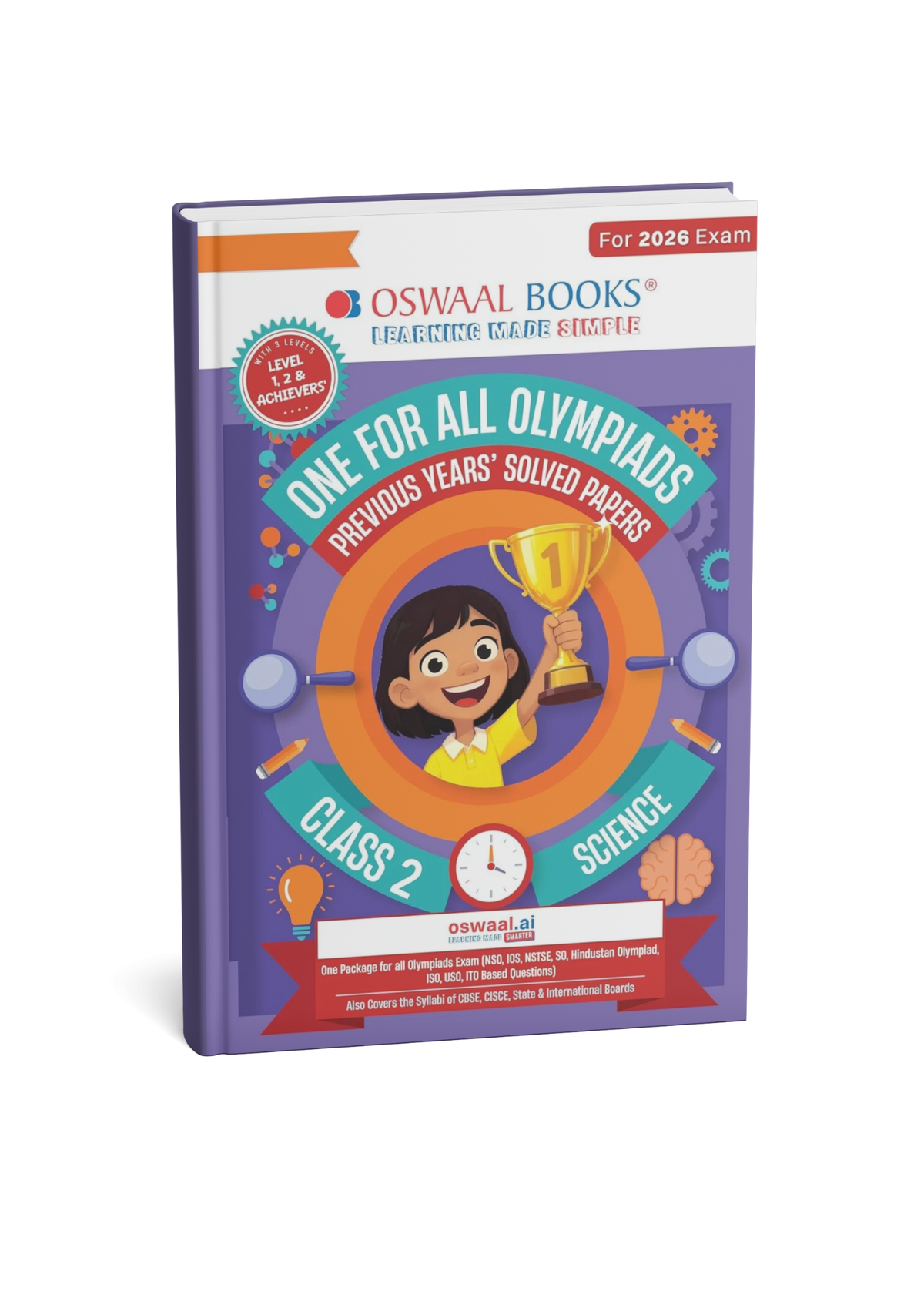 Oswaal One for All Olympiads Previous Years' Solved Papers – Class 2 Science (English Medium)