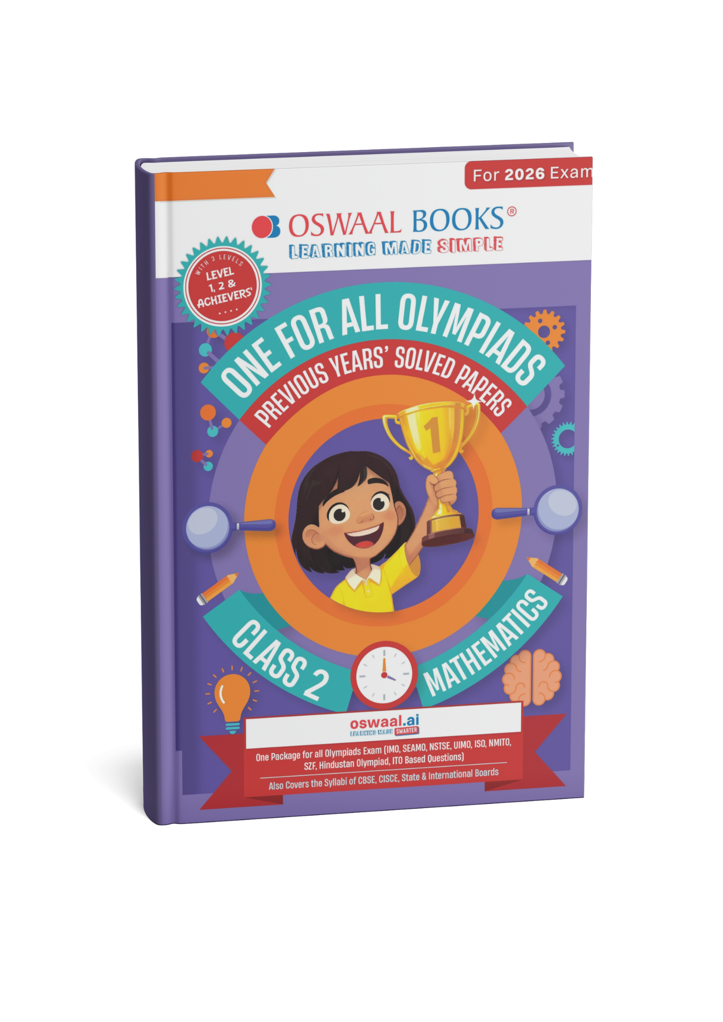 Oswaal One for All Olympiads Previous Years' Solved Papers – Class 2 Mathematics (English Medium)