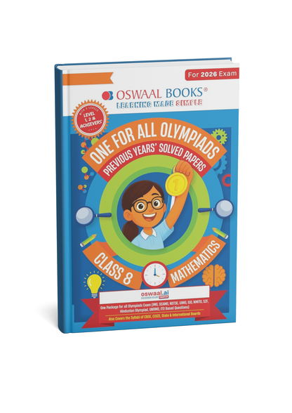 Oswaal One for All Olympiads Previous Years' Solved Papers – Class 8 Mathematics (English Medium)