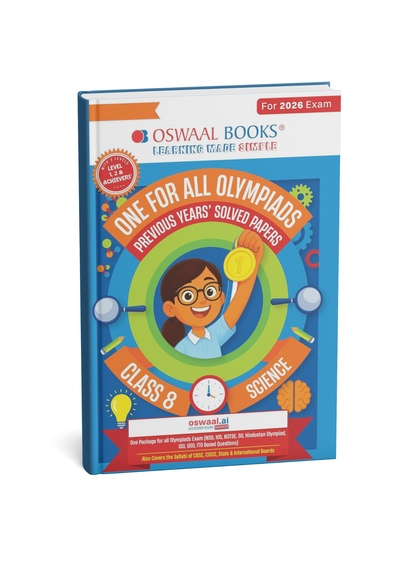Oswaal One for All Olympiads Previous Years' Solved Papers – Class 8 Science (English Medium)