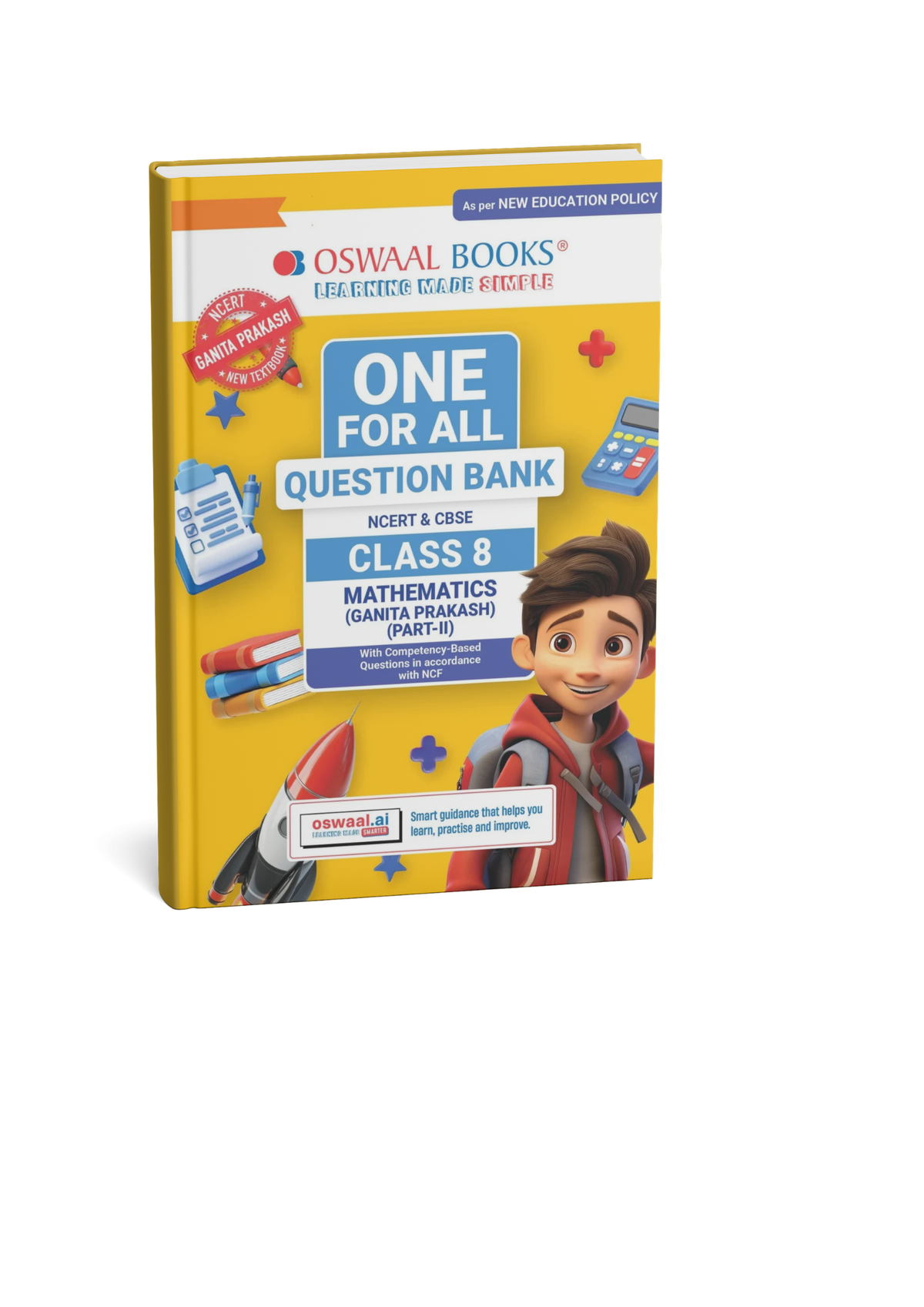 Oswaal One for All Class 8 Mathematics (Part 2) Question Bank NCERT & CBSE Chapter-wise & Topic-wise Solved Papers 2027 Exam (English Medium)