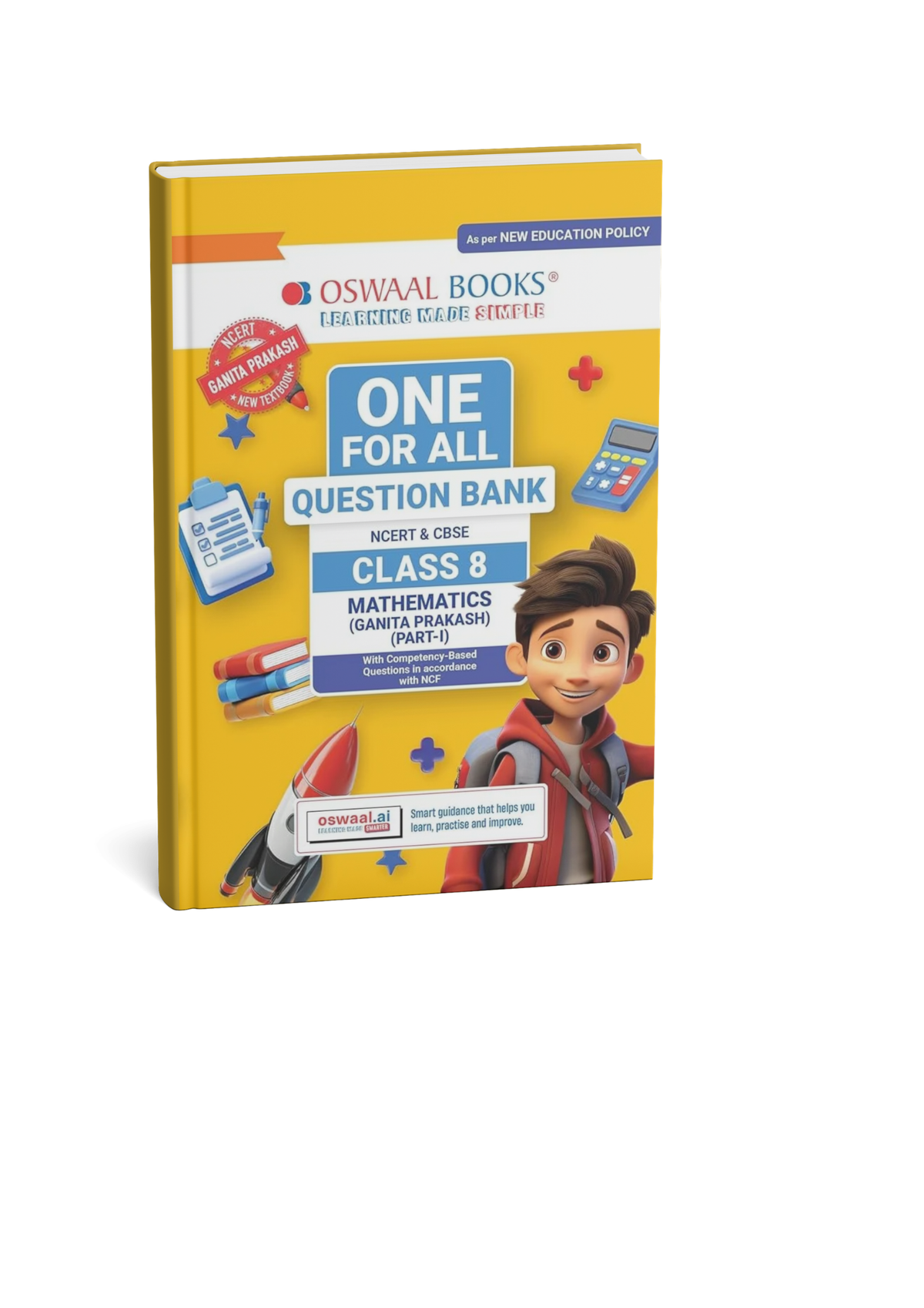Oswaal One for All Class 8 Mathematics (Part 1) Question Bank NCERT & CBSE Chapter-wise & Topic-wise Solved Papers 2027 Exam (English Medium)