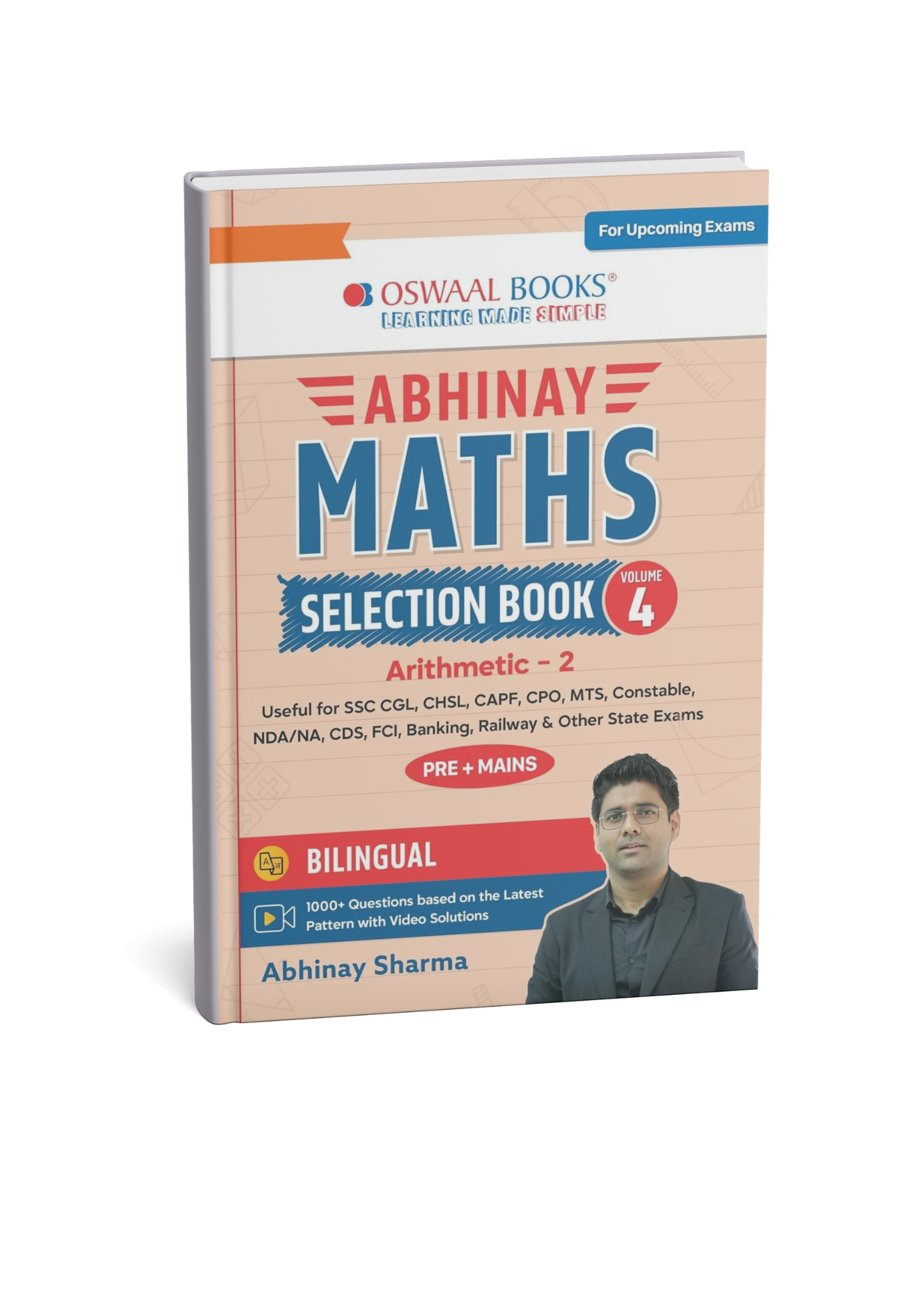 Oswaal Abhinay Maths Selection Book (Vol4) Pre + Mains (Bilingual)